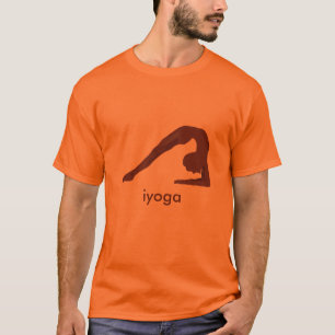 Posada de yoga para camisetas oblongas