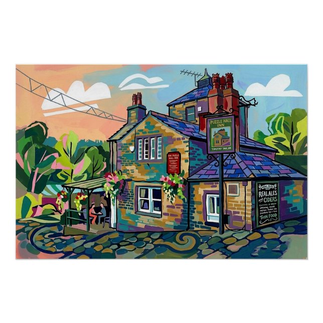 Posada Puzzle Hall, Impresión artística de Sowerby (Anverso)