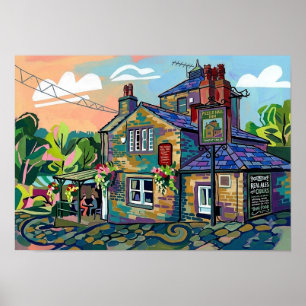 Posada Puzzle Hall, Sowerby Bridge Estampa de Arte