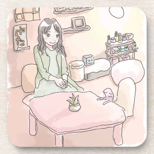 POSAVASOS さにれいじ　淡い部屋と足の裏 (Frente)
