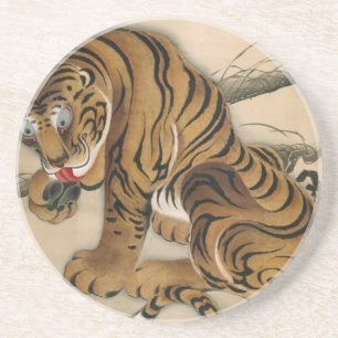 Posavasos 図 虎, 冲 Tigre 若, Jakuchu, Arte