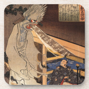 Posavasos 怪 妖, 国 芳 zombi japonés, Kuniyoshi, Ukiyo-e