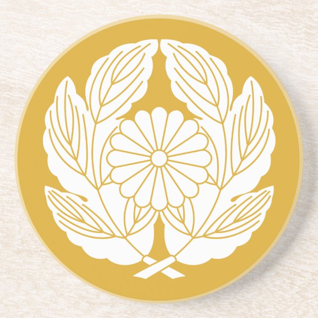 POSAVASOS 抱 き 菊 の 葉 に 菊 (Frente)