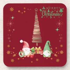 POSAVASOS 赤色かわいいサンタさんクリスマス♡ 