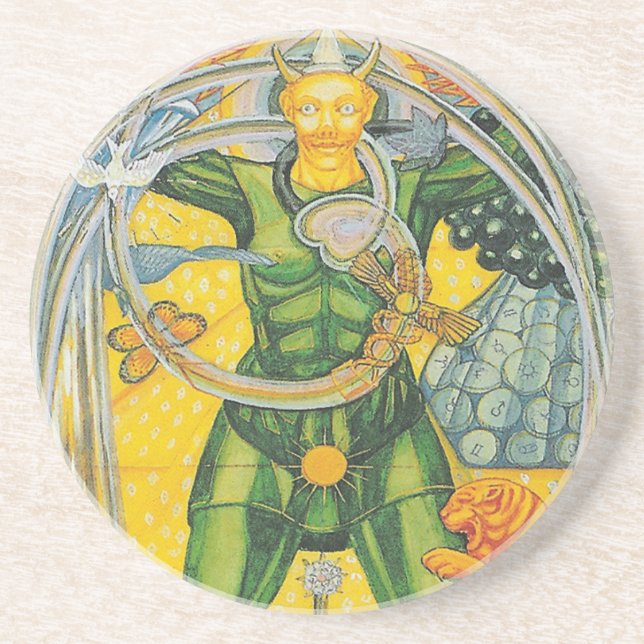 Posavasos 0. El tonto - Thoth Tarot (Frente)