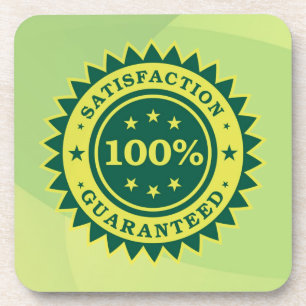Posavasos 100% Satisfacción Pegatina Garantizado Monstruo de