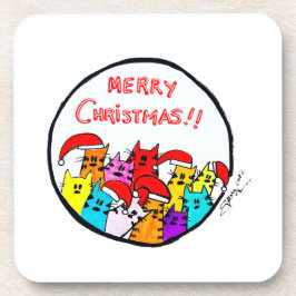 Posavasos 114 - Navidades Castillos para gatos