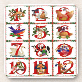 Posavasos 12 Días De Regalos De Impresión De Los Navidades