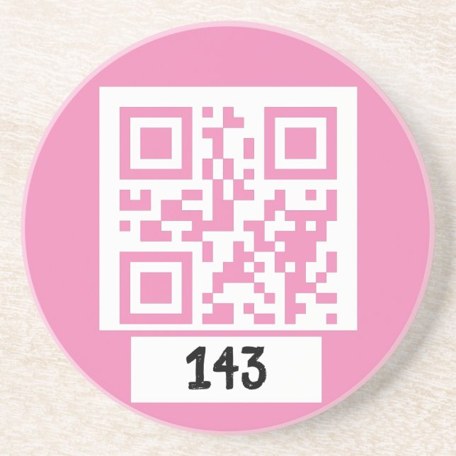 Posavasos 143 mensaje secreto de código QR, descodificarlo,  (Frente)