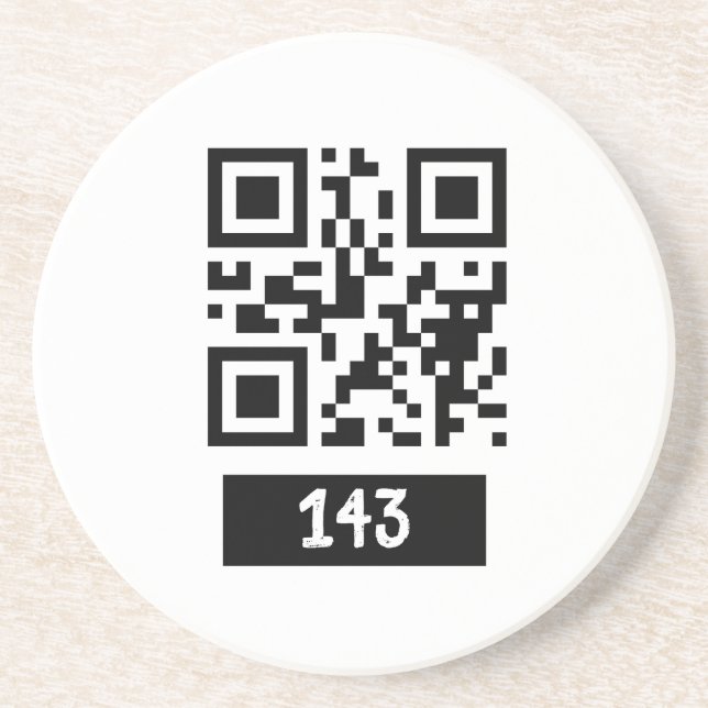 Posavasos 143 mensaje secreto de código QR, descodificarlo y (Frente)