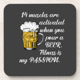 Posavasos 14 Músculos activados cuando vierte una cerveza.