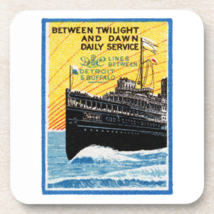 Posavasos 1910 Detroit a Buffalo Steamship