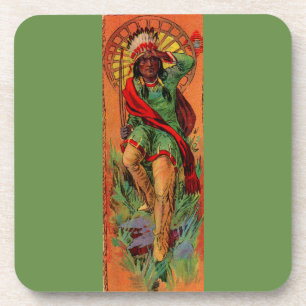 Posavasos 1919 Native American Indian illustration