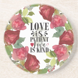 Posavasos 1 Corintios 13:4 El amor es el amor del paciente e