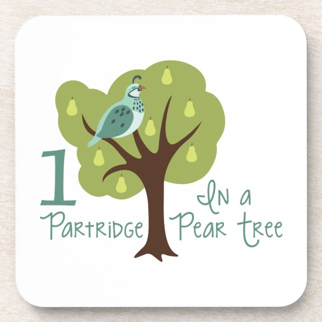 Posavasos 1 Perdiz En Árbol De Oso (Frente)
