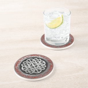 Posavasos [200] Cruz de nudo sagrado de plata celta