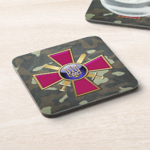 Posavasos [200] Emblema de las fuerzas terrestres ucranianas