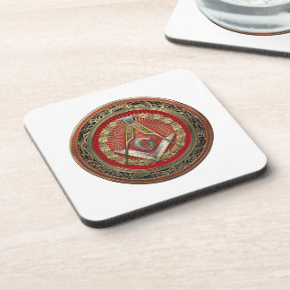 Posavasos [200] Master Mason - Gold Square & Compass