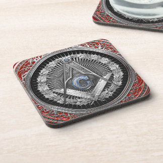 Posavasos [200] Master Mason - Silver Square & Compass