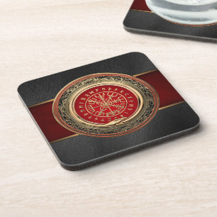 Posavasos [200] Vegvisir - Viking Gold Magic Runic Compass