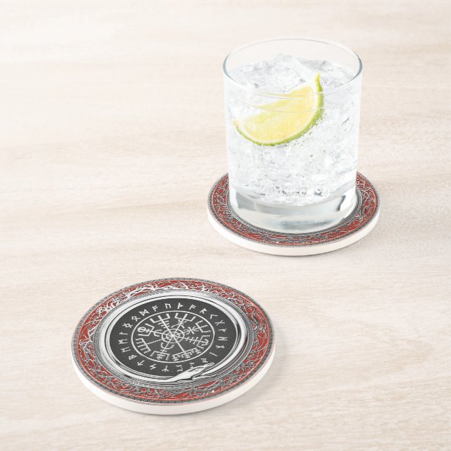 Posavasos [200] Vegvisir - Viking Silver Magic Runic Compass (Lado)