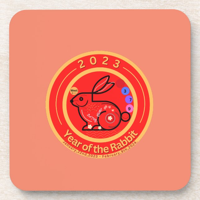 Posavasos 2023 Year of Rabbit design   (Frente)