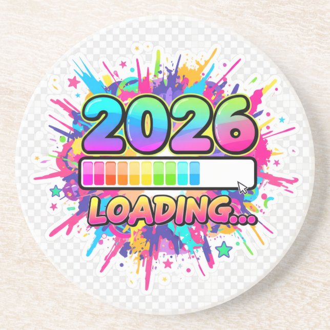 Posavasos 2026 Loading... Progress Bar Sticker (Frente)