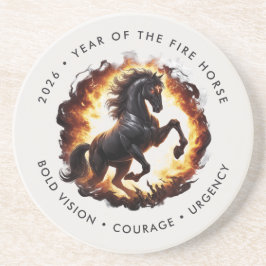 Posavasos 2026 Year of the Fire Horse Motivational