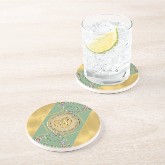 Posavasos 24.º Aniversario Ópalo (Lado)