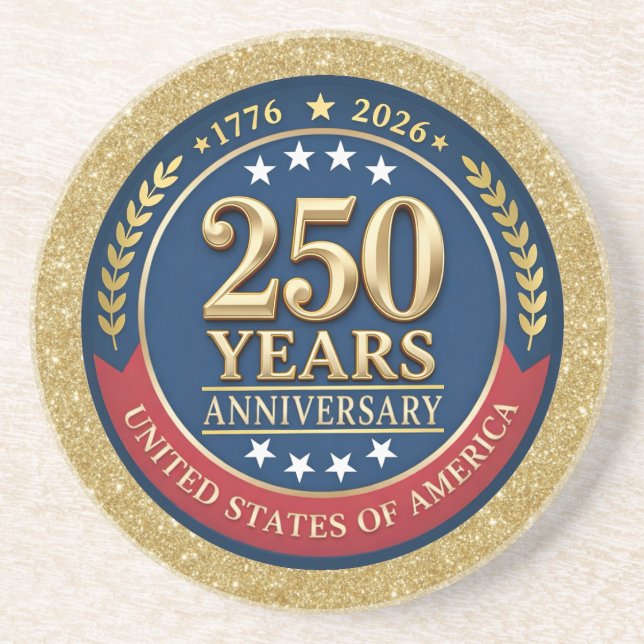 Posavasos 250th Anniversary USA Patriotic | 1776–2026 (Frente)