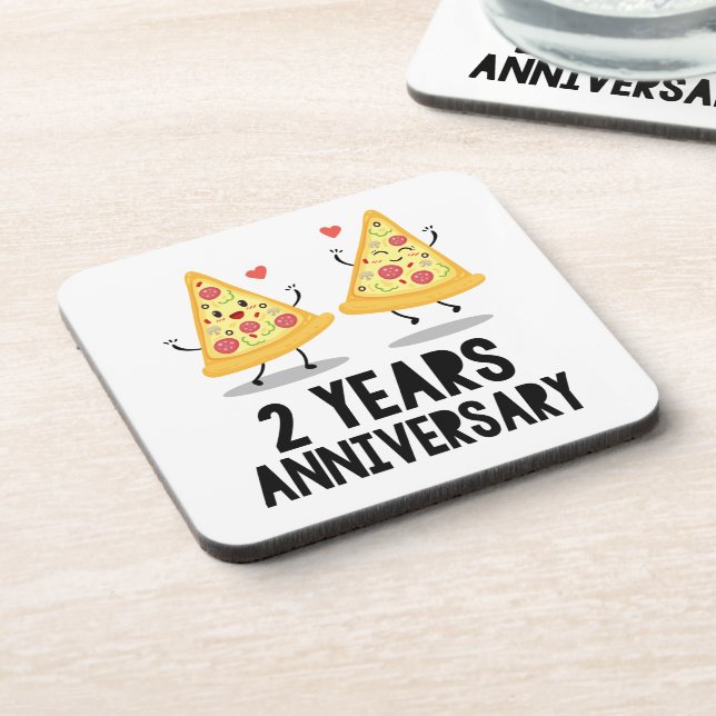 Posavasos 2.º aniversario 2 años (Lado Izquierdo)