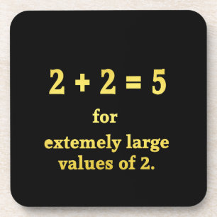 Posavasos 2 + 2 = 5  Chiste matemático divertido