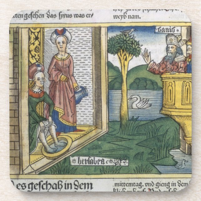 Posavasos 2 Samuel 11 1-5 David ve Bathsheba el bañarse, de (Frente)