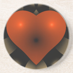 Posavasos 3.D Corazón Rojo
