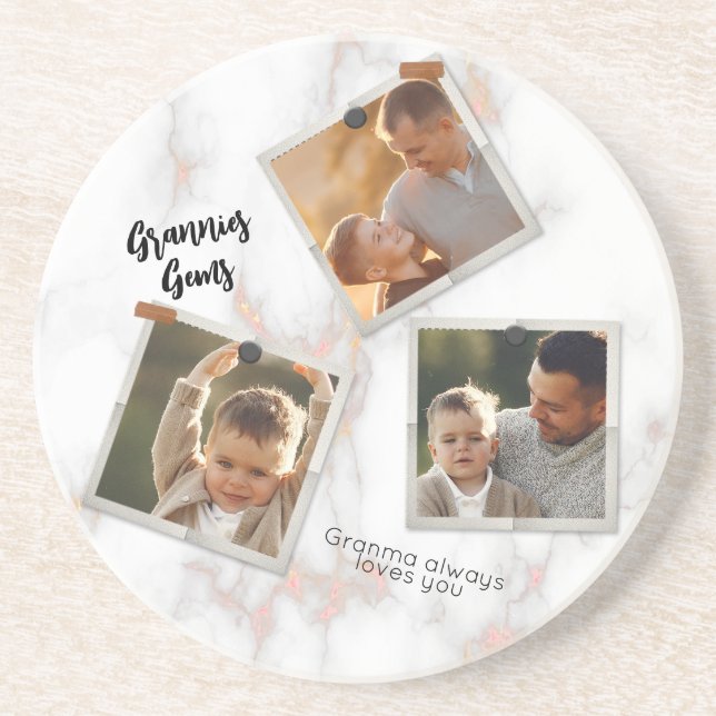 Posavasos 3 Fotografía Moderna Elegante Amor De Familia Coll (Frente)