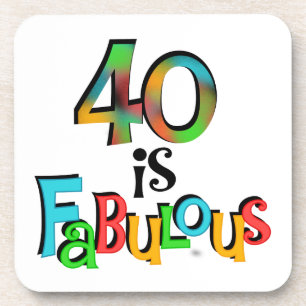 Posavasos 40 es fabulosas camisetas y regalos de cumpleaños