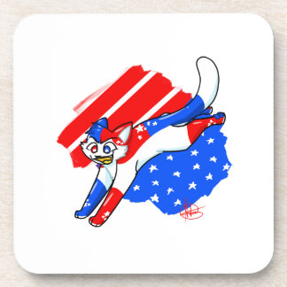 Posavasos 4.º gato patriótico de julio