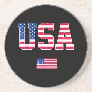 Posavasos 4 de julio Camisa de Estados Unidos Patriótico Ban