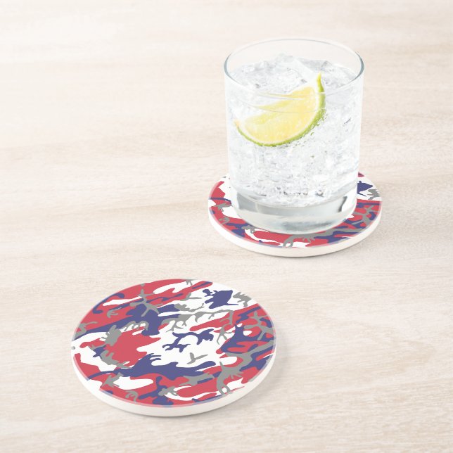 Posavasos 4 de Julio, Día de la Independencia, Gris Camuflaj (Lado)