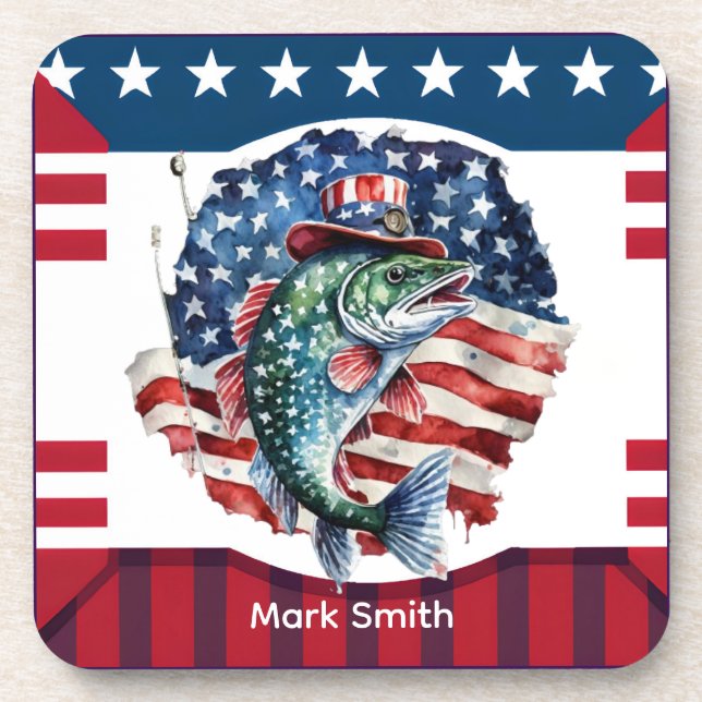 Posavasos 4 de julio Día de la Independencia para los amante (Frente)