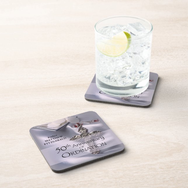 Posavasos 50.º Cáliz Aniversario de la Ordenación de Nombres (Lado Derecho)