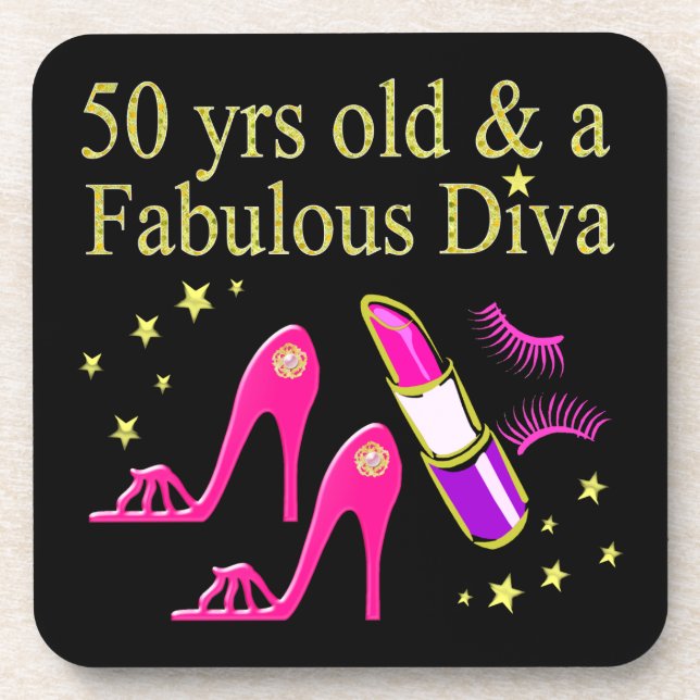 POSAVASOS 50 AÑOS Y UNA FABULOSA DIVA (Frente)