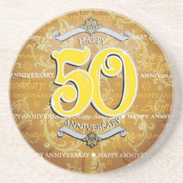 Posavasos 50.o Aniversario de boda (Frente)