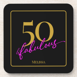 Posavasos 50 y fabulosa fiesta de cumpleaños 50 Black and Go