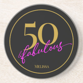 Posavasos 50 y fabulosa fiesta de cumpleaños 50 Black and Go