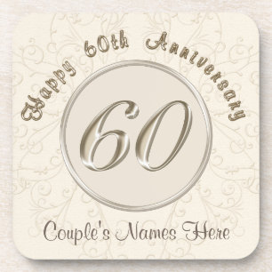 Posavasos 60.os regalos personalizados del aniversario de