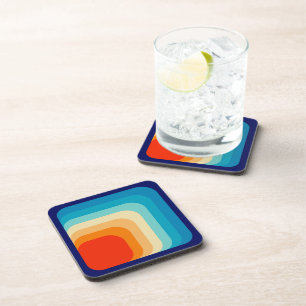 Posavasos 70s Square Rainbow