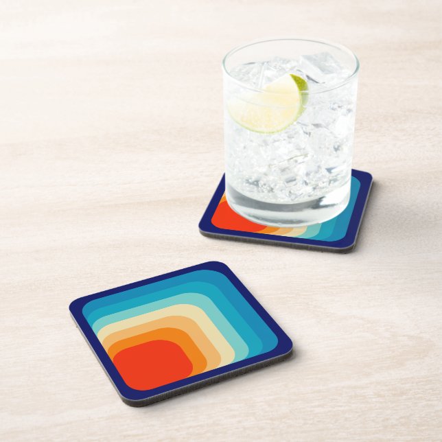 Posavasos 70s Square Rainbow (Lado Derecho)