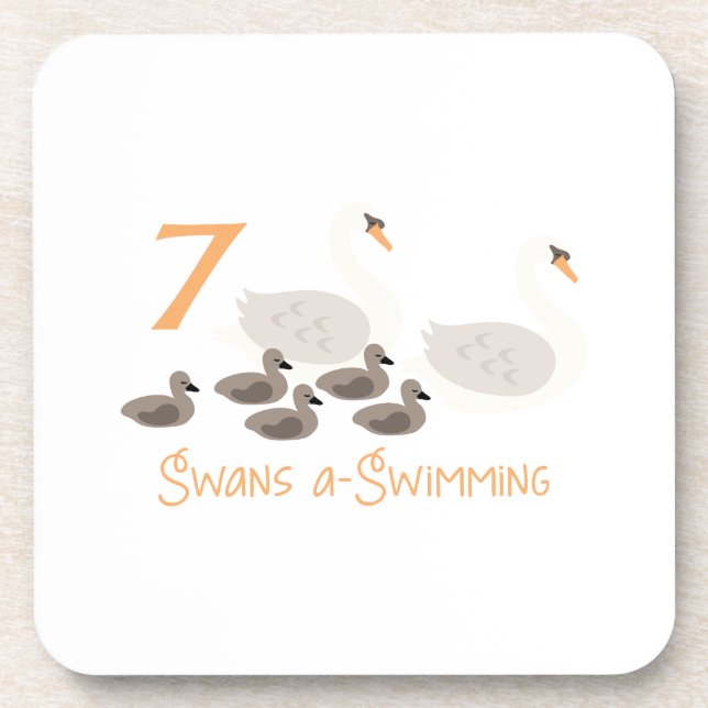 Posavasos 7 Swans a Swimming (Frente)