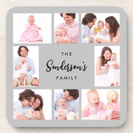 Posavasos 8 Sections Family Photo in Gray Frame